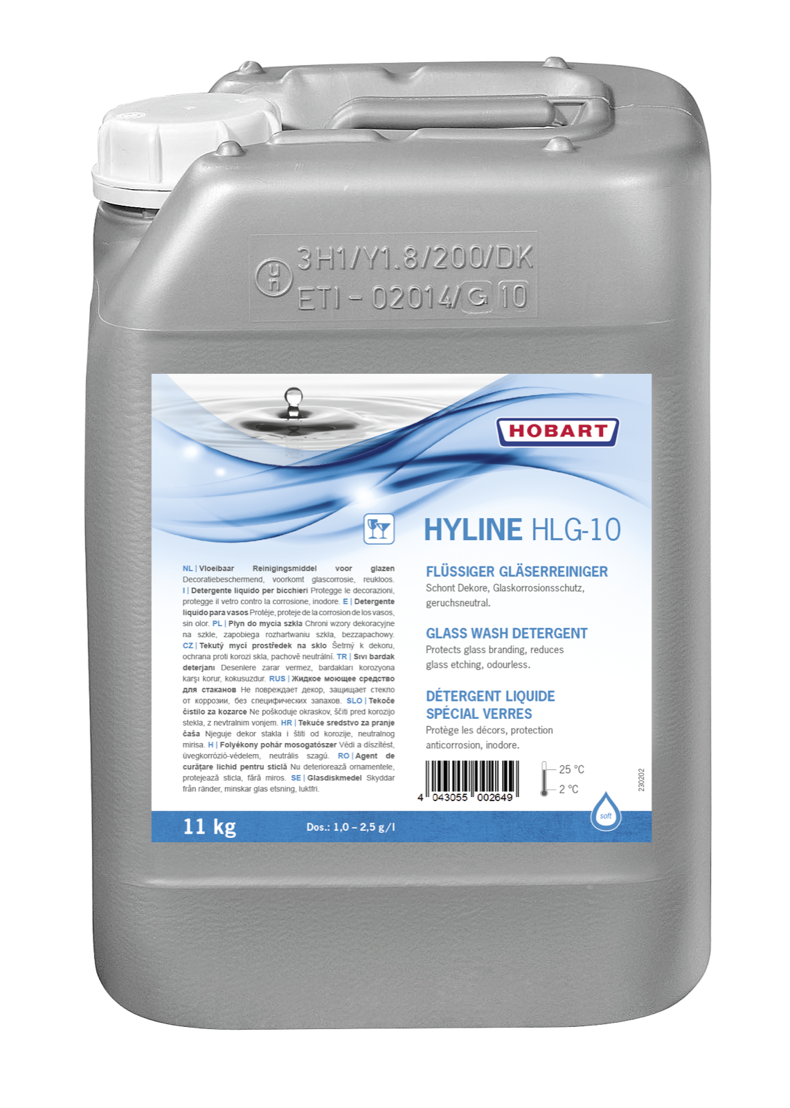 HYLINE HLG-10 – wasmiddel voor glaswerk